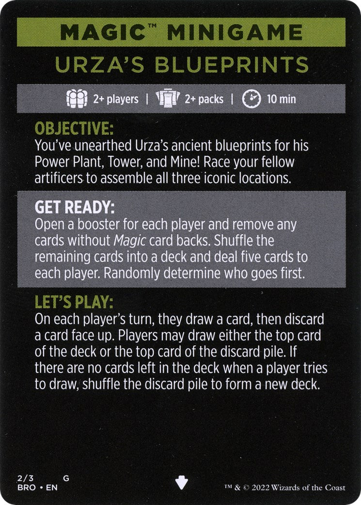 Urza's Blueprints (Magic Minigame) [The Brothers' War Minigame] | Card Citadel