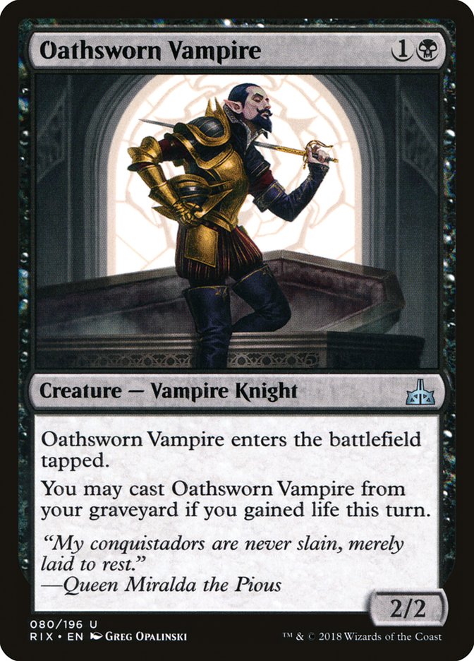 Oathsworn Vampire [Rivals of Ixalan] | Card Citadel