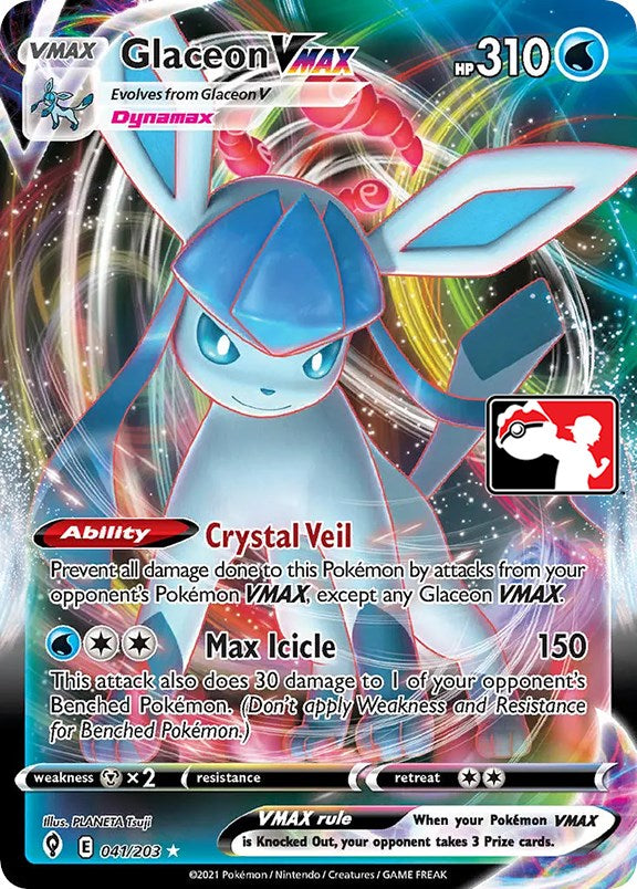 Glaceon VMAX (041/203) [Prize Pack Series One] | Card Citadel