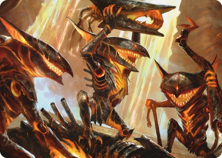 Gleeful Demolition Art Card [Phyrexia: All Will Be One Art Series] | Card Citadel