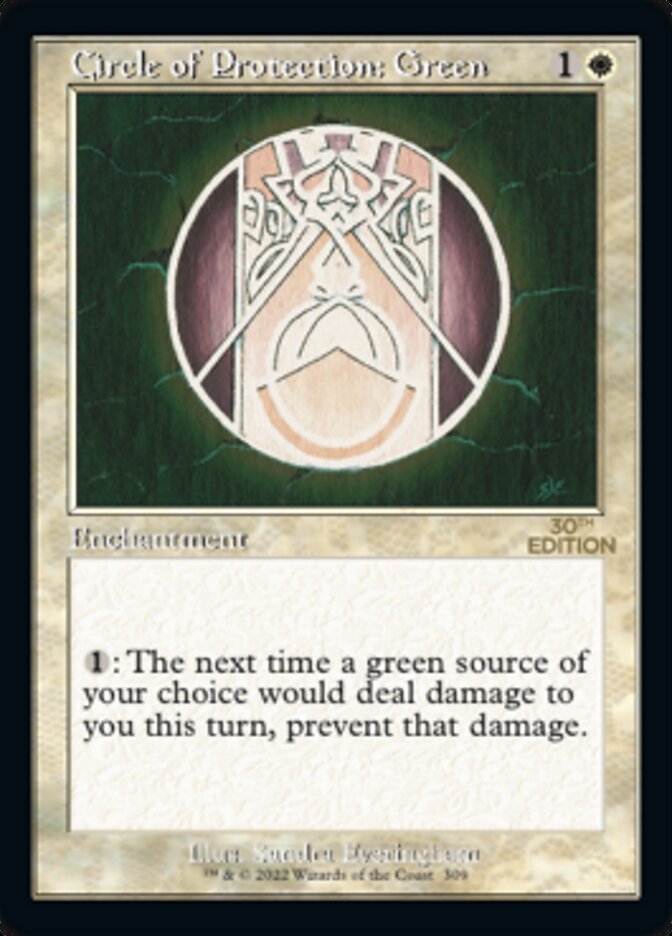 Circle of Protection: Green (Retro) [30th Anniversary Edition] | Card Citadel