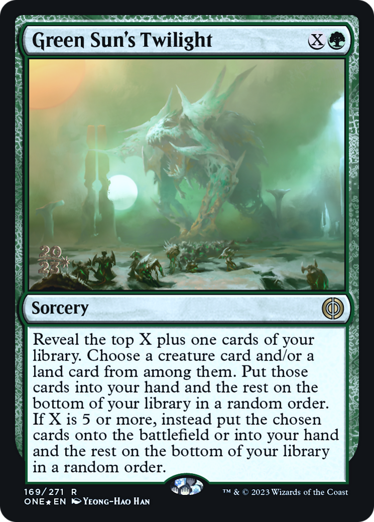 Green Sun's Twilight [Phyrexia: All Will Be One Prerelease Promos] | Card Citadel