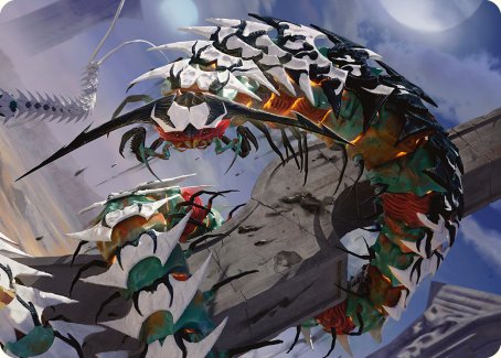 Atraxa's Skitterfang Art Card [Phyrexia: All Will Be One Art Series] | Card Citadel