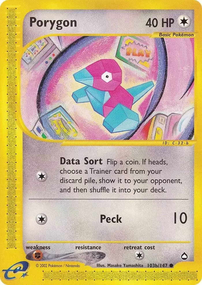 Porygon (103b/147) [Aquapolis] | Card Citadel