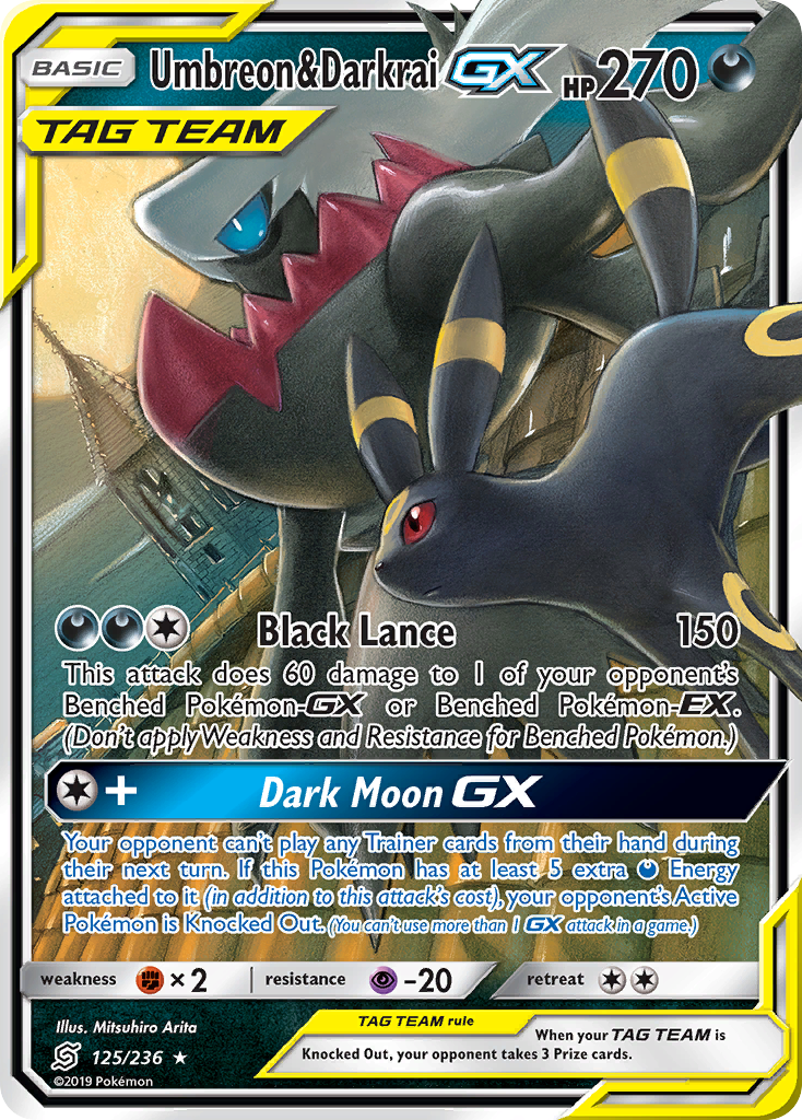 Umbreon & Darkrai GX (125/236) [Sun & Moon: Unified Minds] | Card Citadel