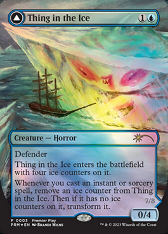 Thing in the Ice // Awoken Horror (Borderless Alternate Art) [Regional Championship Qualifiers 2023] | Card Citadel