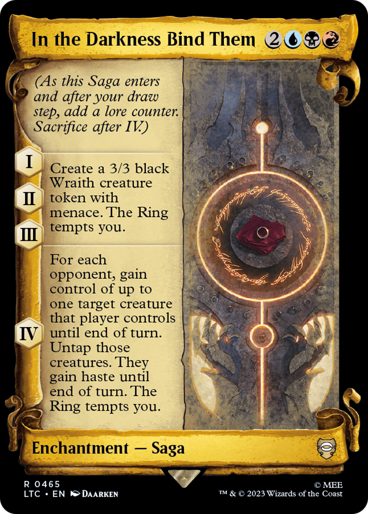 In the Darkness Bind Them [The Lord of the Rings: Tales of Middle-Earth Commander Showcase Scrolls] | Card Citadel