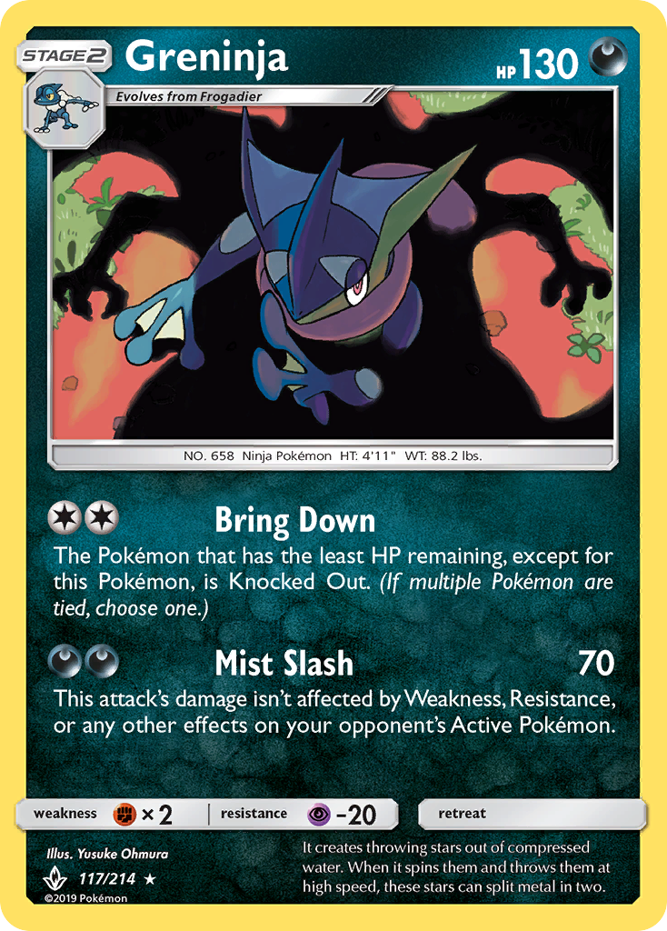 Greninja (117/214) [Sun & Moon: Unbroken Bonds] | Card Citadel