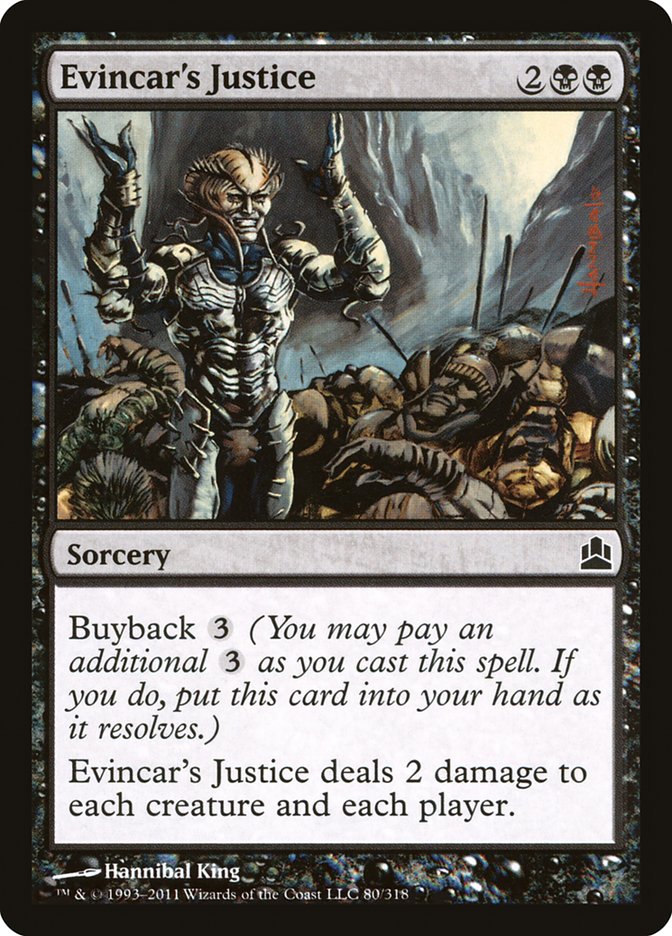 Evincar's Justice [Commander 2011] | Card Citadel