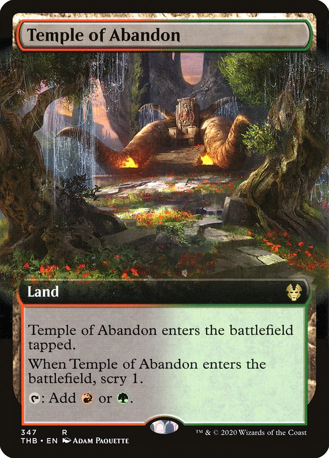 Temple of Abandon (Extended Art) [Theros Beyond Death] | Card Citadel