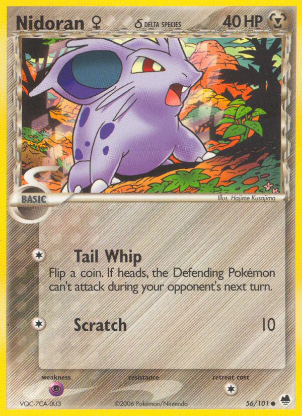 Nidoran (56/101) (Female) (Delta Species) [EX: Dragon Frontiers] | Card Citadel