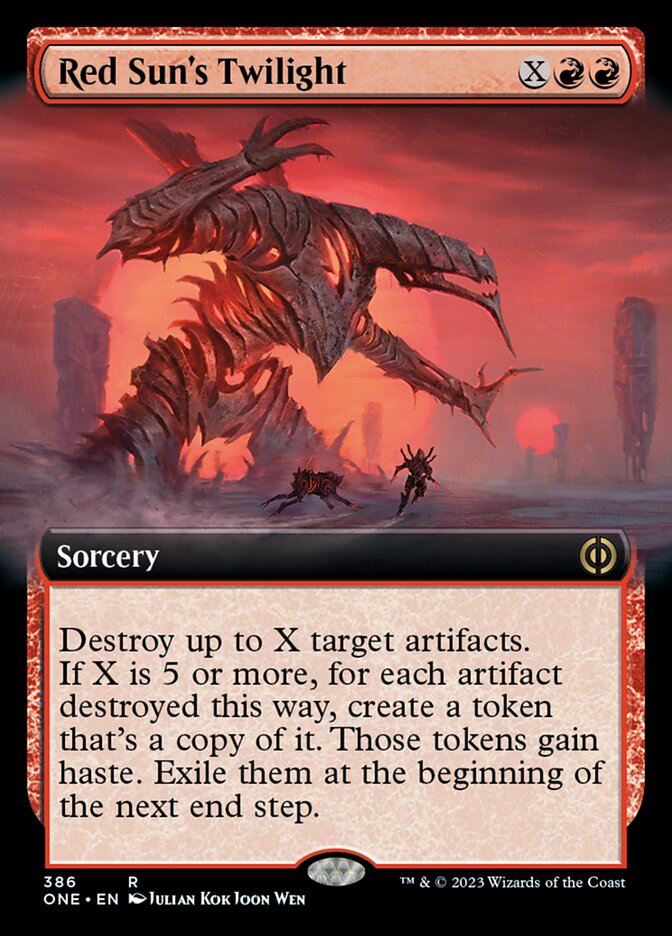 Red Sun's Twilight (Extended Art) [Phyrexia: All Will Be One] | Card Citadel