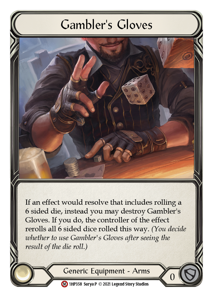 Gambler's Gloves [1HP358] (History Pack 1) | Card Citadel