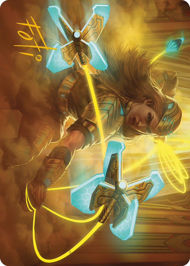 Bladehold War-Whip Art Card (Gold-Stamped Signature) [Phyrexia: All Will Be One Art Series] | Card Citadel