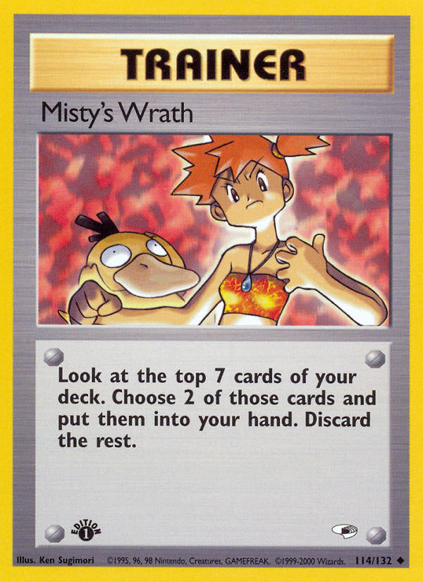 Misty's Wrath (114/132) [Gym Heroes 1st Edition] | Card Citadel