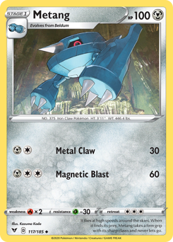 Metang (117/185) [Sword & Shield: Vivid Voltage] | Card Citadel