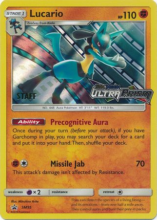 Lucario (SM95) (Staff Prerelease Promo) [Sun & Moon: Black Star Promos] | Card Citadel