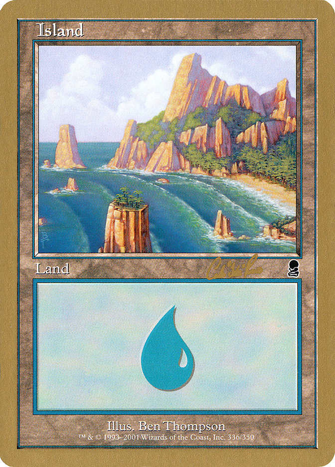 Island (cr336) (Carlos Romao) [World Championship Decks 2002] | Card Citadel