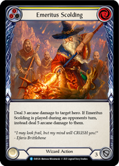 Emeritus Scolding (Yellow) [EVR126] (Everfest)  1st Edition Rainbow Foil | Card Citadel