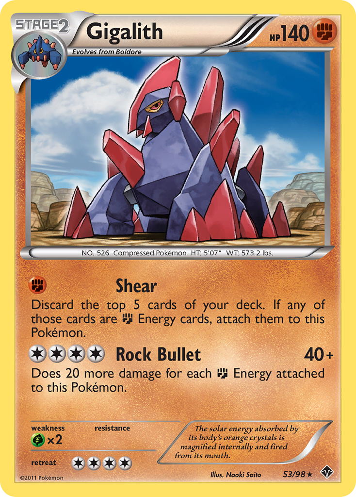 Gigalith (53/98) [Black & White: Emerging Powers] | Card Citadel