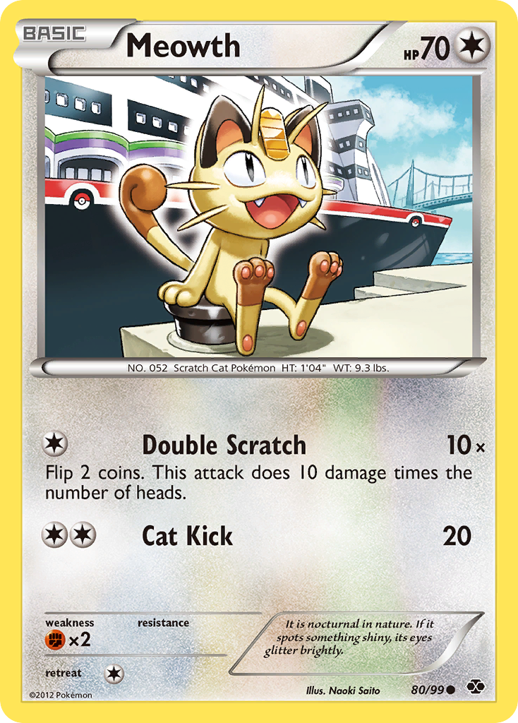 Meowth (80/99) [Black & White: Next Destinies] | Card Citadel