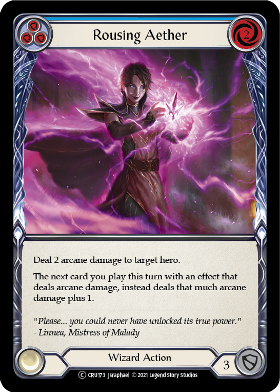 Rousing Aether (Blue) (Rainbow Foil) [CRU173-RF] Unlimited Rainbow Foil | Card Citadel