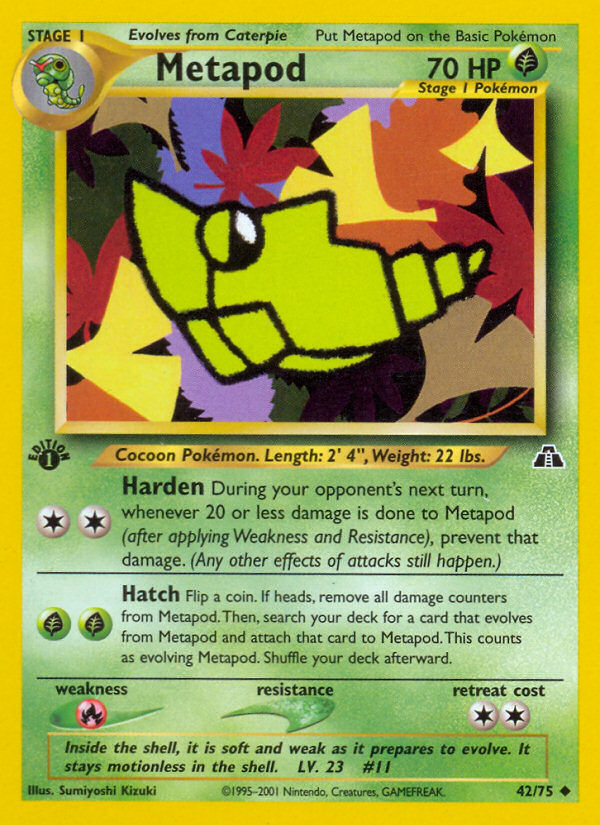 Metapod (42/75) [Neo Discovery 1st Edition] | Card Citadel