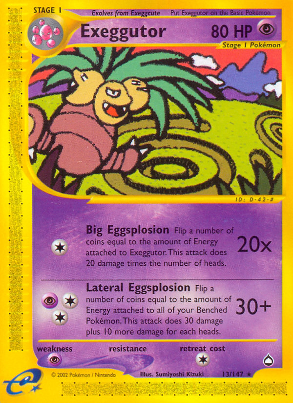 Exeggutor (13/147) [Aquapolis] | Card Citadel