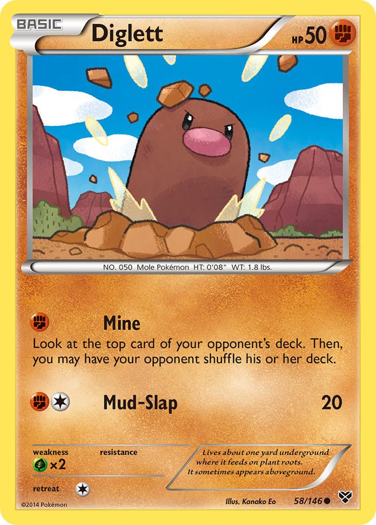 Diglett (58/146) [XY: Base Set] | Card Citadel