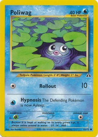 Poliwag (62/75) [Neo Discovery Unlimited] | Card Citadel