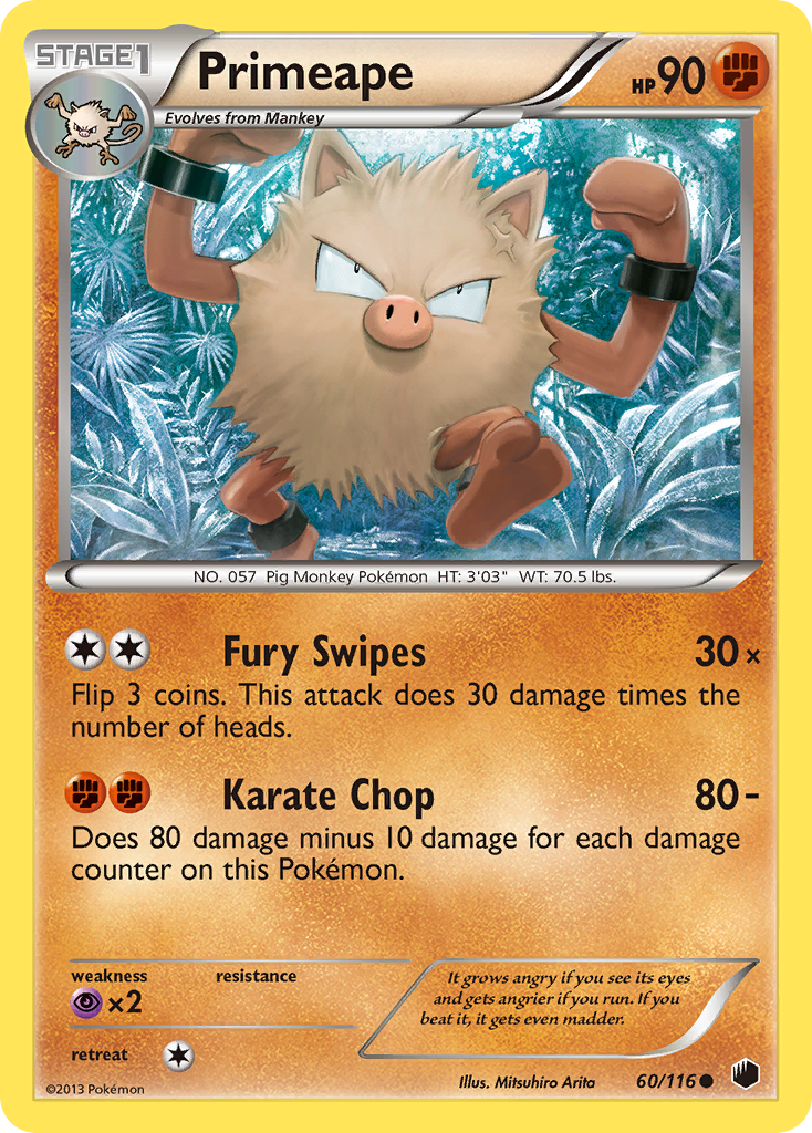 Primeape (60/116) [Black & White: Plasma Freeze] | Card Citadel