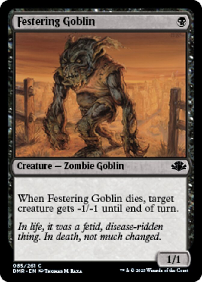 Festering Goblin [Dominaria Remastered] | Card Citadel