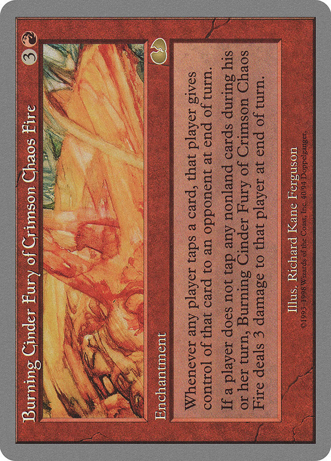 Burning Cinder Fury of Crimson Chaos Fire [Unglued] | Card Citadel