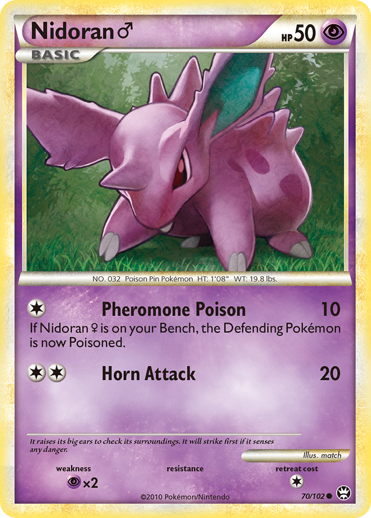 Nidoran (70/102) (Male) [HeartGold & SoulSilver: Triumphant] | Card Citadel