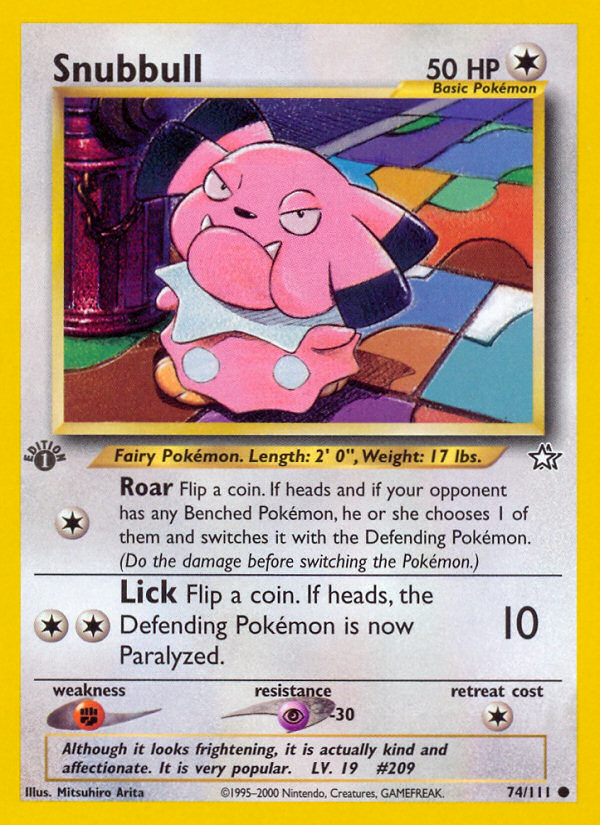 Snubbull (74/111) [Neo Genesis 1st Edition] | Card Citadel