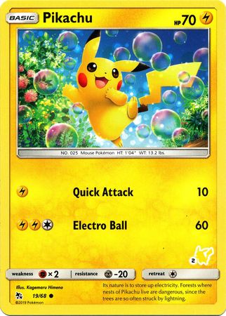 Pikachu (19/68) (Pikachu Stamp #2) [Battle Academy 2020] | Card Citadel