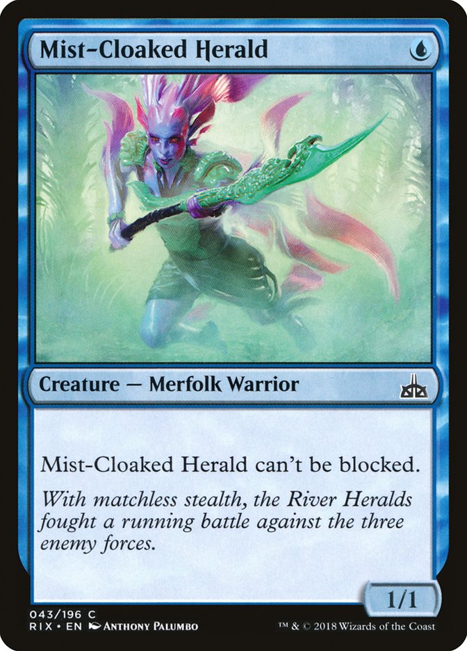 Mist-Cloaked Herald [Rivals of Ixalan] | Card Citadel