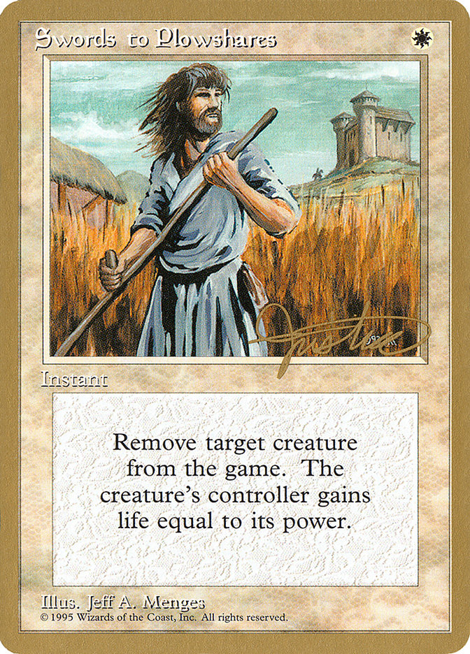 Swords to Plowshares (Mark Justice) [Pro Tour Collector Set] | Card Citadel