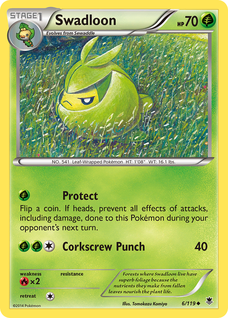 Swadloon (6/119) [XY: Phantom Forces] | Card Citadel