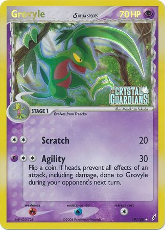 Grovyle (19/100) (Delta Species) (Stamped) [EX: Crystal Guardians] | Card Citadel