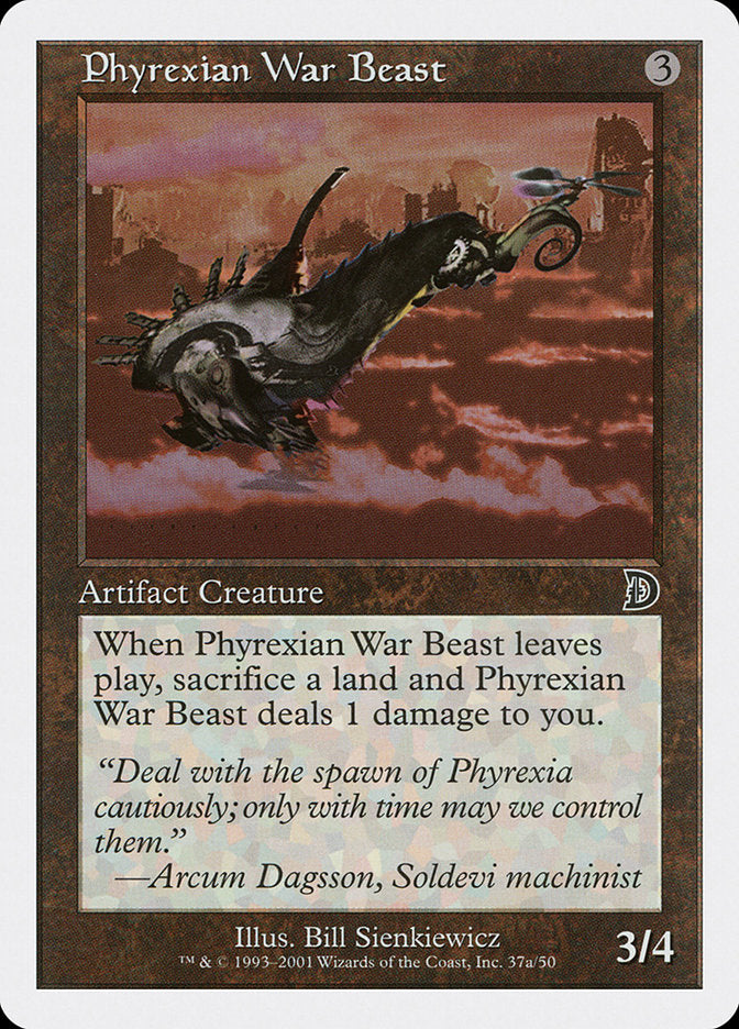 Phyrexian War Beast (Signature on Left) [Deckmasters] | Card Citadel