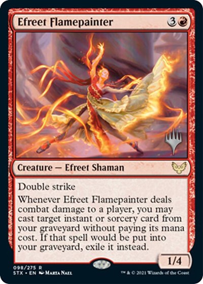 Efreet Flamepainter (Promo Pack) [Strixhaven: School of Mages Promos] | Card Citadel