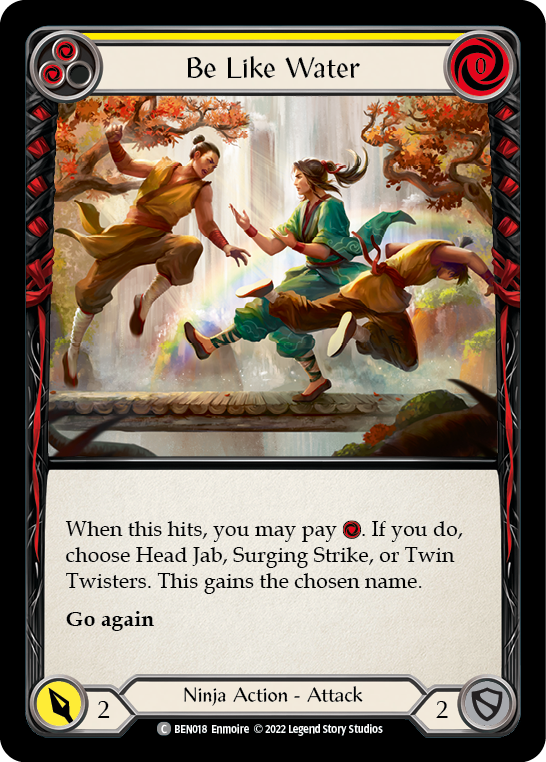 Be Like Water (Yellow) [BEN018] (Outsiders Benji Blitz Deck) | Card Citadel