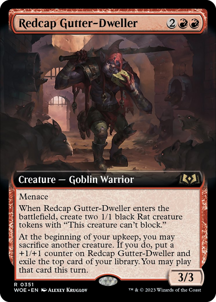 Redcap Gutter-Dweller (Extended Art) [Wilds of Eldraine] | Card Citadel