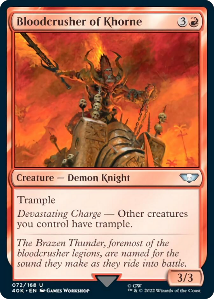 Bloodcrusher of Khorne (Surge Foil) [Universes Beyond: Warhammer 40,000] | Card Citadel