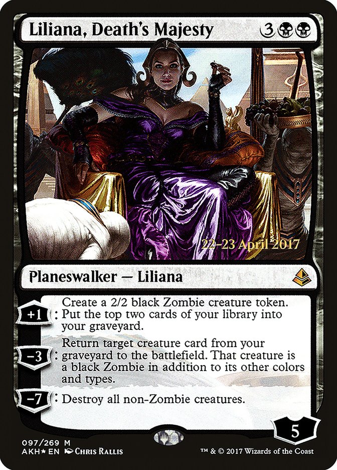 Liliana, Death's Majesty (Prerelease Promo) [Amonkhet Prerelease Promos] | Card Citadel
