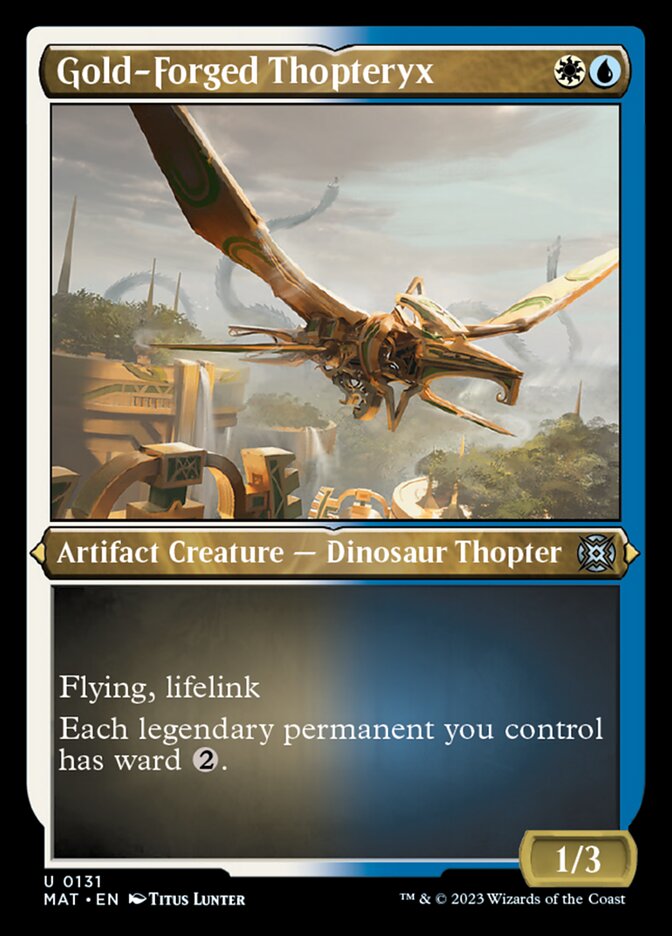 Gold-Forged Thopteryx (Foil Etched) [March of the Machine: The Aftermath] | Card Citadel