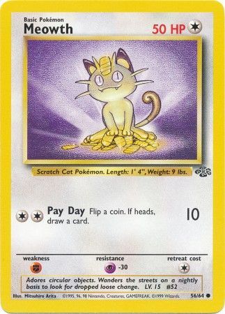 Meowth (56/64) [Jungle Unlimited] | Card Citadel