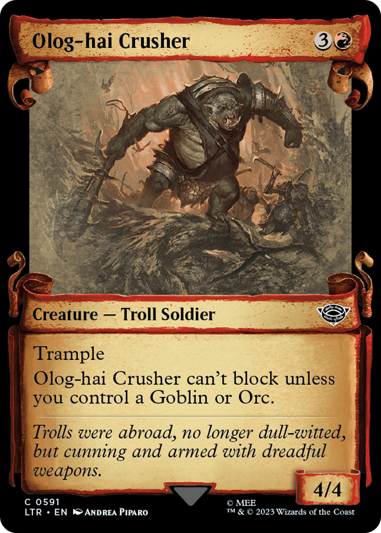 Olog-Hai Crusher [The Lord of the Rings: Tales of Middle-Earth Showcase Scrolls] | Card Citadel