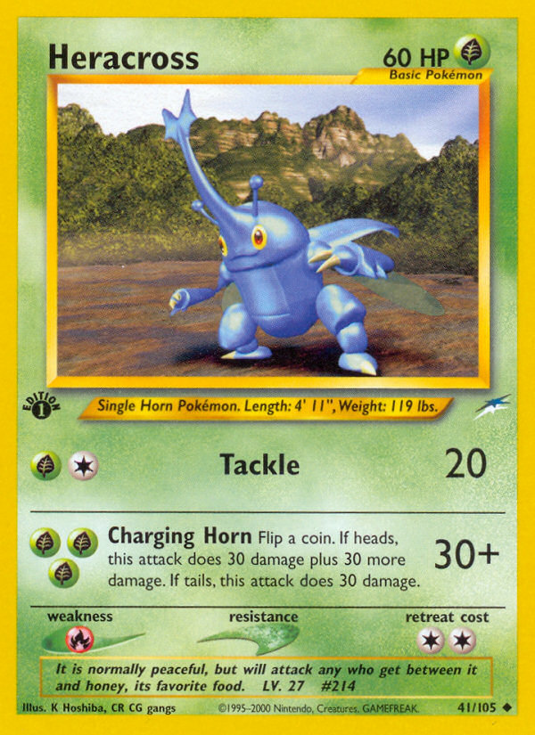 Heracross (41/105) [Neo Destiny 1st Edition] | Card Citadel